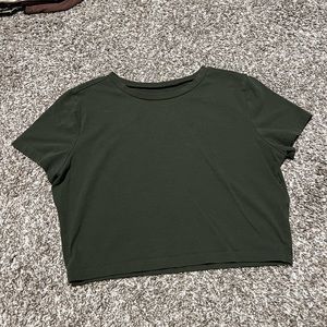 Green crop top